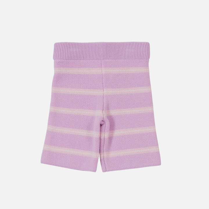 Knitted Wide Leg Pants - Orchid Stripe