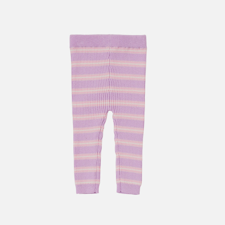 Knitted Leggings - Orchid Stripe