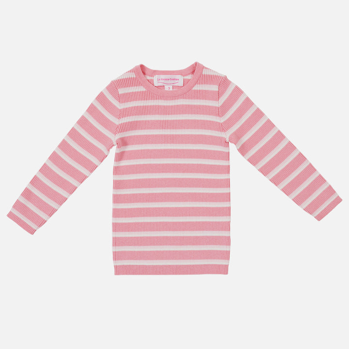 Knitted Bodysuit/Top - Blush Striped