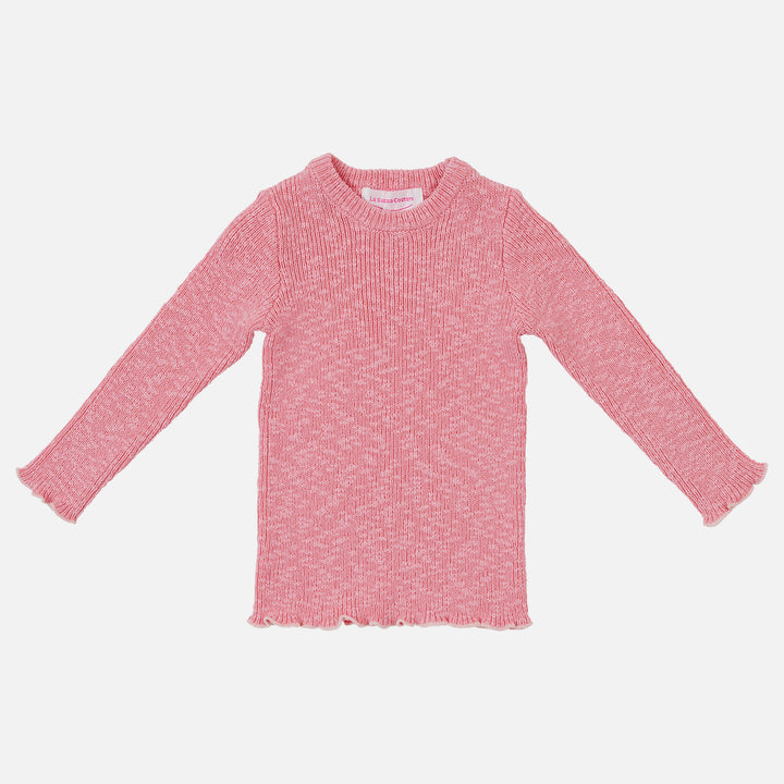 Knitted Textured Bodysuit/Top - Blush