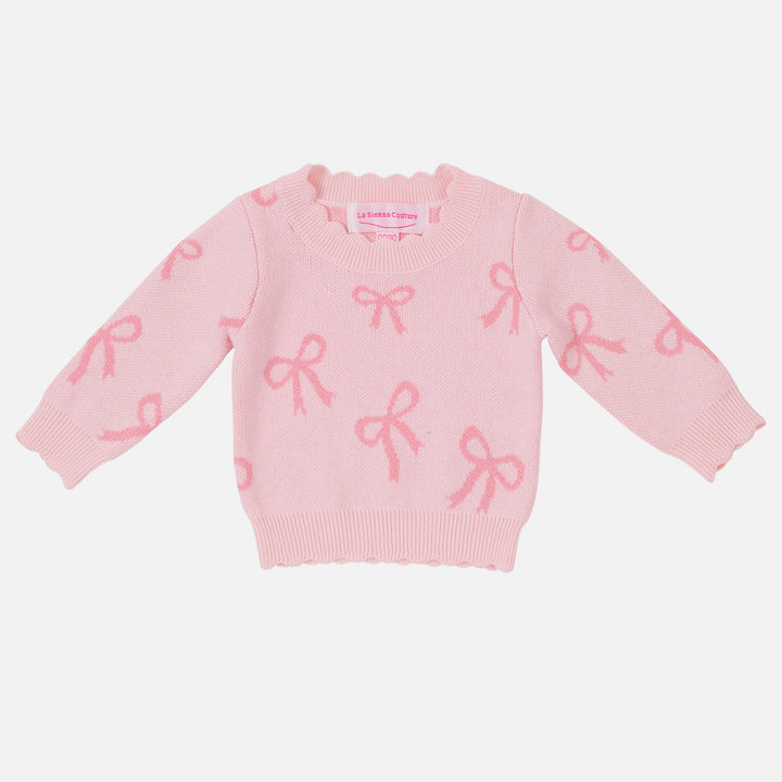 Knitted Jumper - Pink Bows
