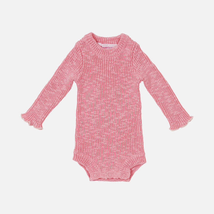 Knitted Textured Bodysuit/Top - Blush