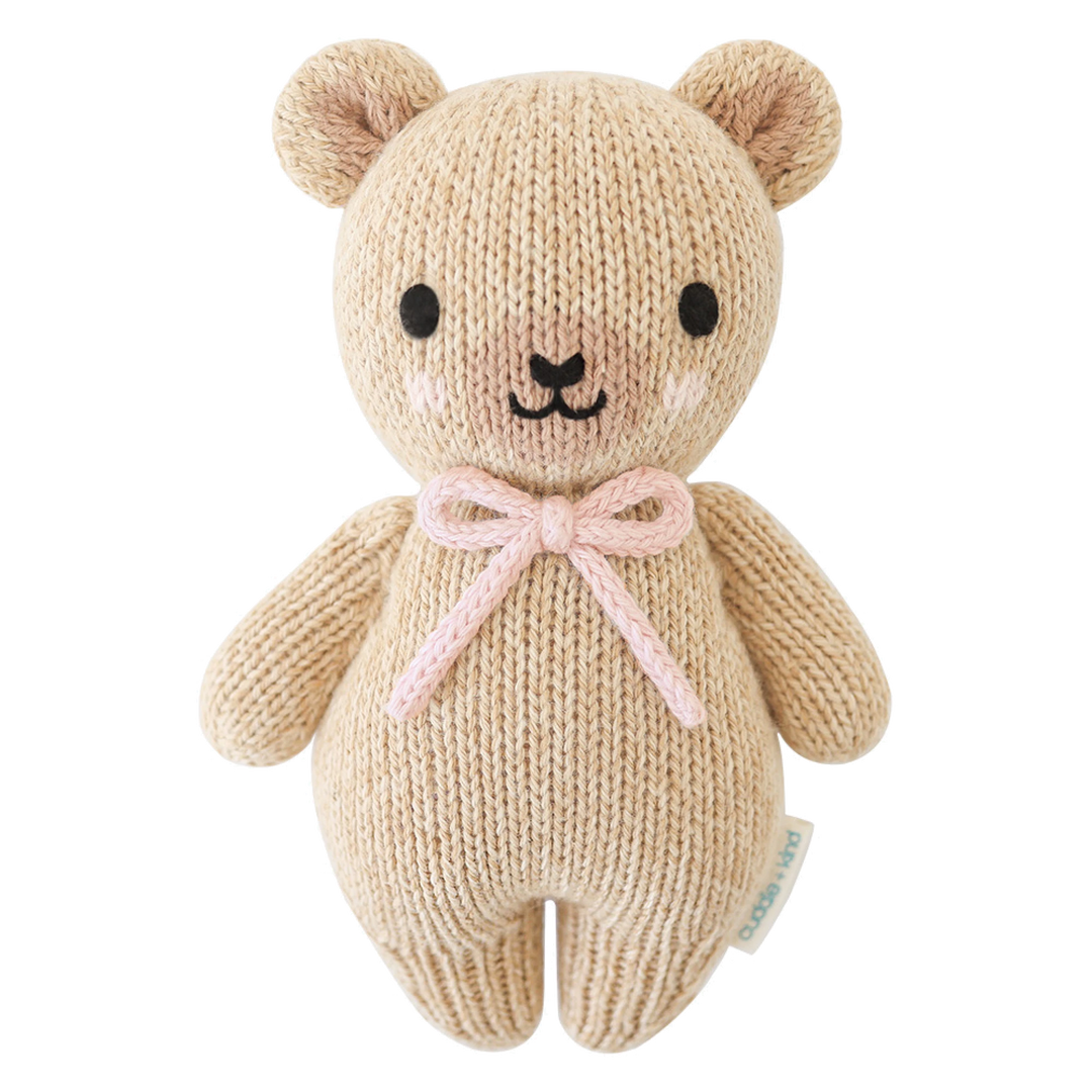 Cuddle+Kind - Baby Honey Bear (Blush Bow)