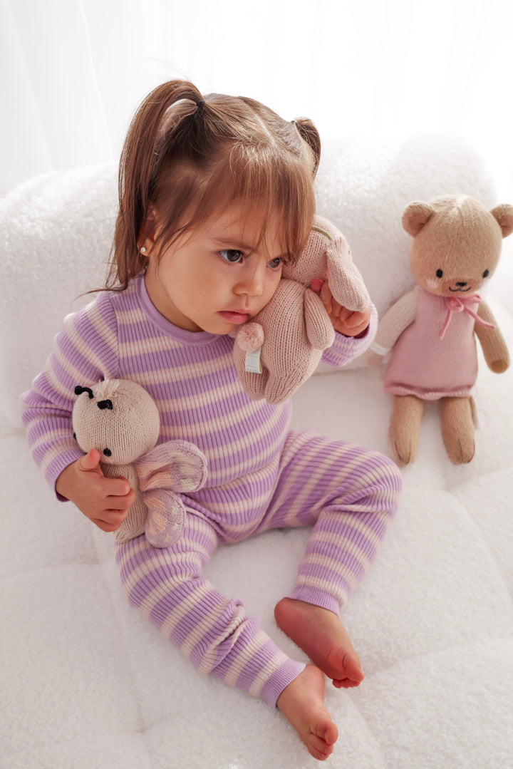 Knitted Bodysuit/Top - Orchid Stripe