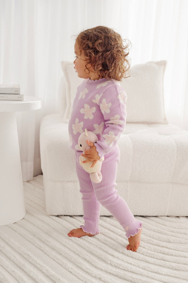 Knitted Leggings - Orchid