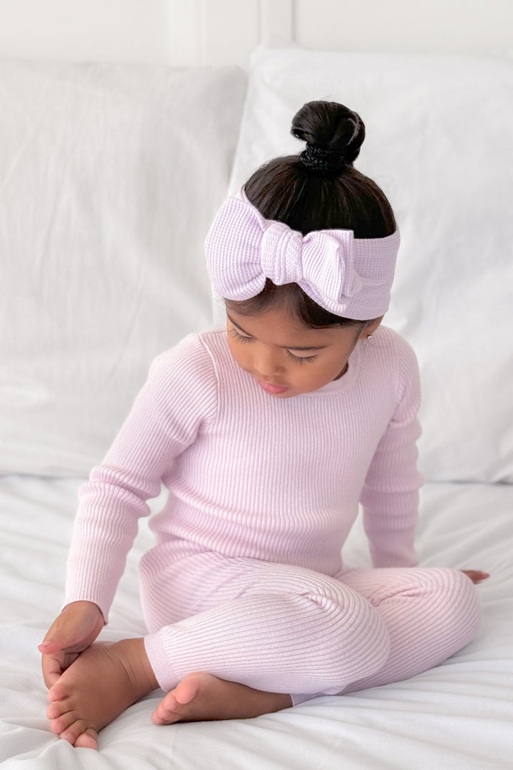 toddler girls lilac long sleeve knitted bodysuit