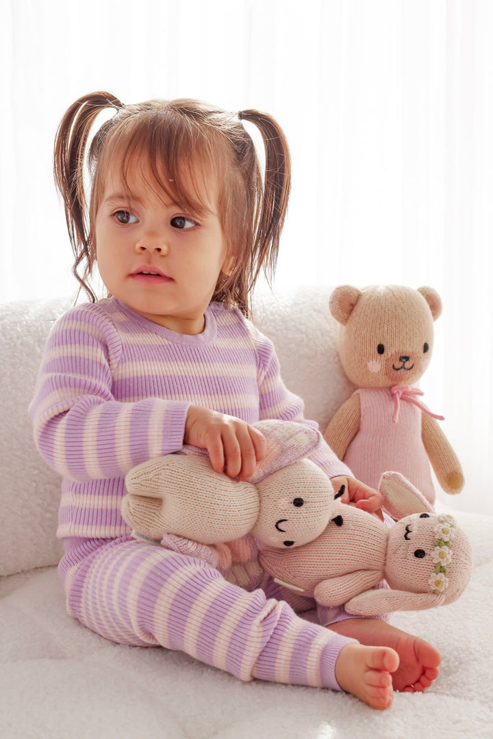 Knitted Bodysuit/Top - Orchid Stripe