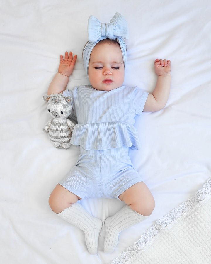 baby girl blue headwrap