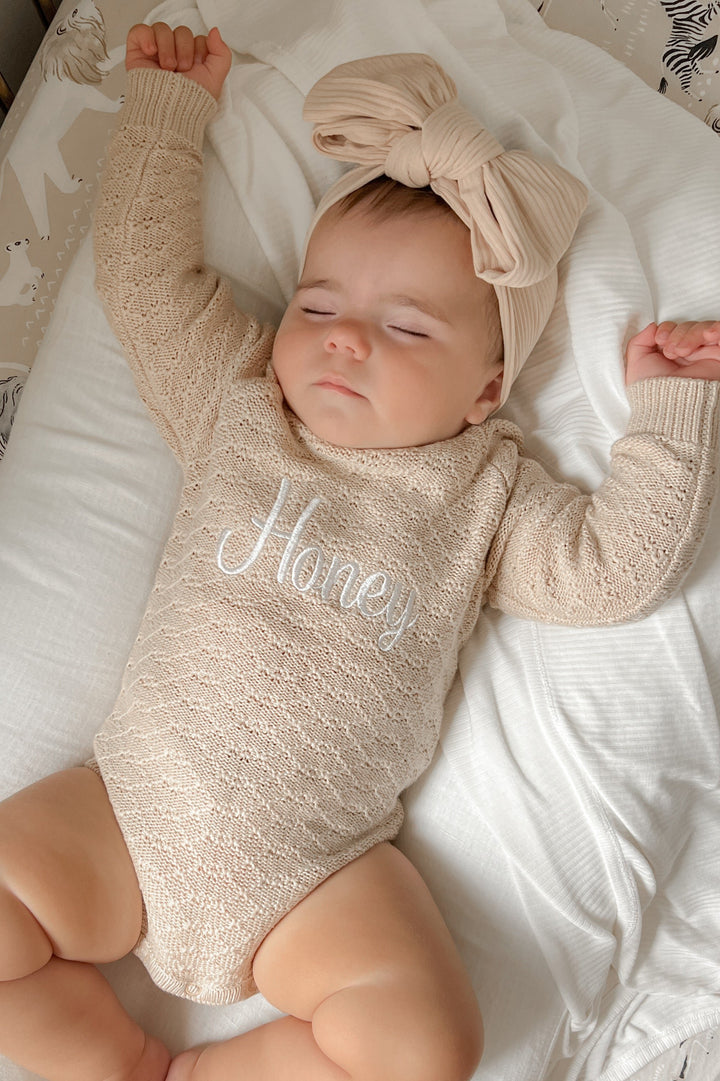 Montee Knitted Romper - Oatmeal