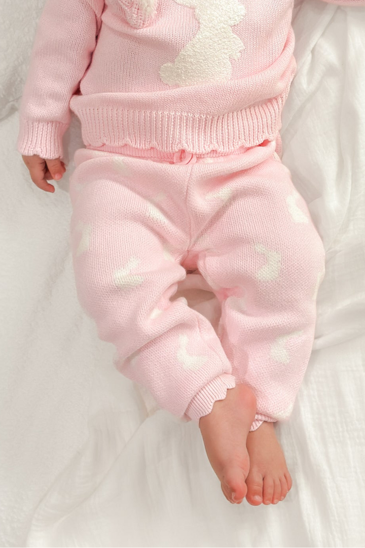 Knitted Pants - Little Bunny Ballerina Pink