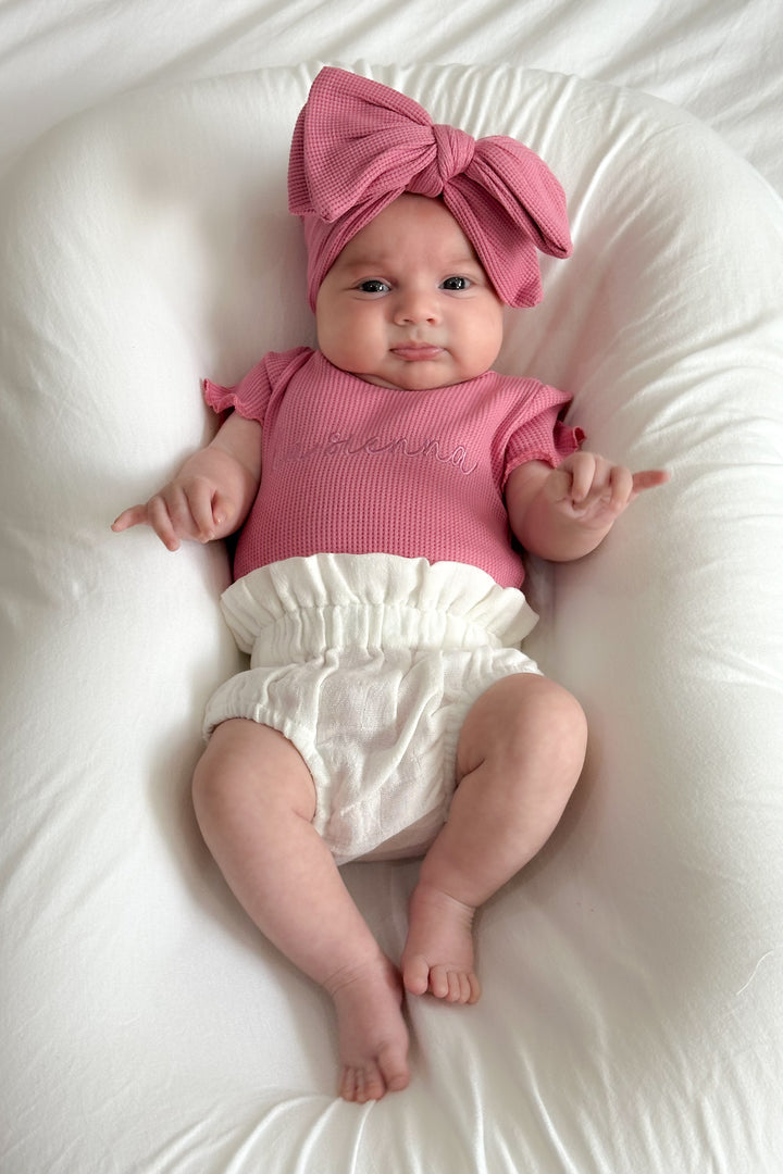 Logo Waffle Tee - Berry Bliss