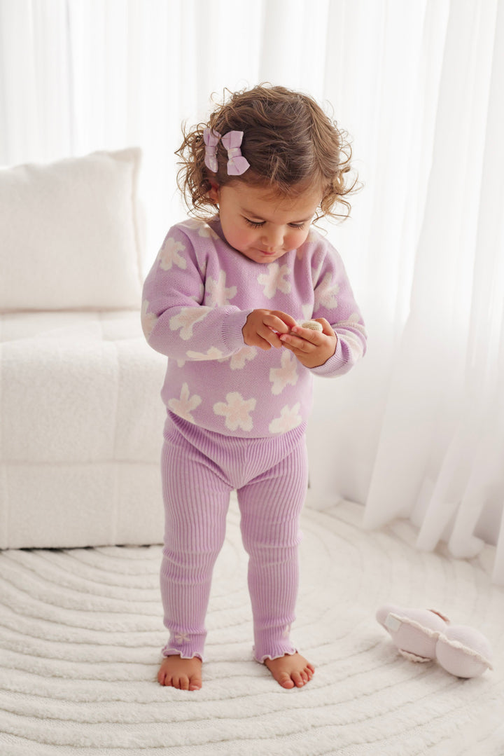 Knitted Leggings - Orchid