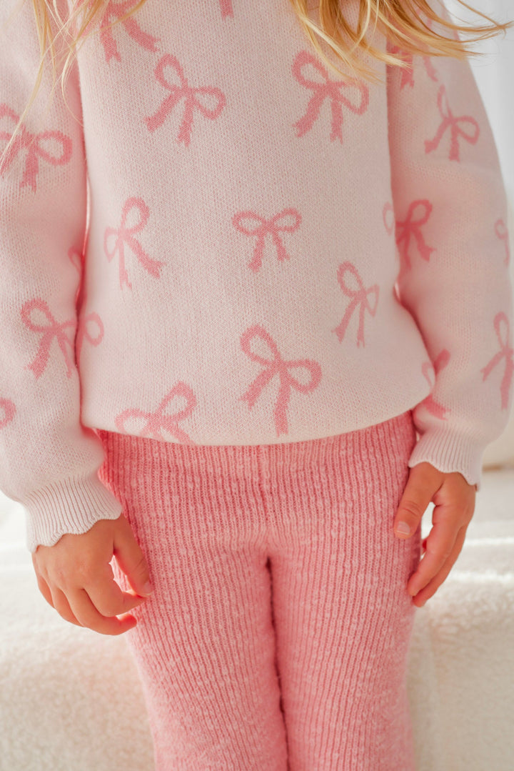 Knitted Jumper - Pink Bows