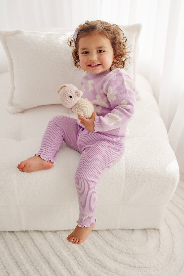 Knitted Leggings - Orchid