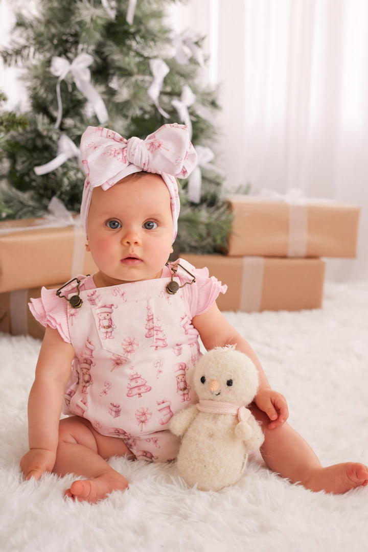 Overall Romper - Pink Nutcracker