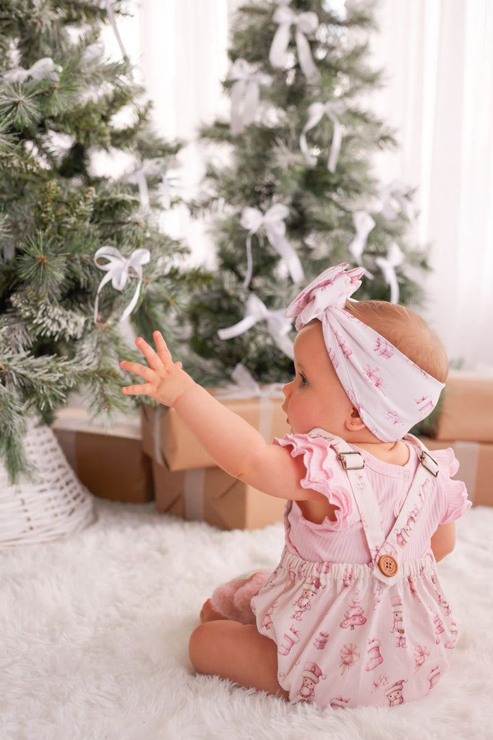 Overall Romper - Pink Nutcracker