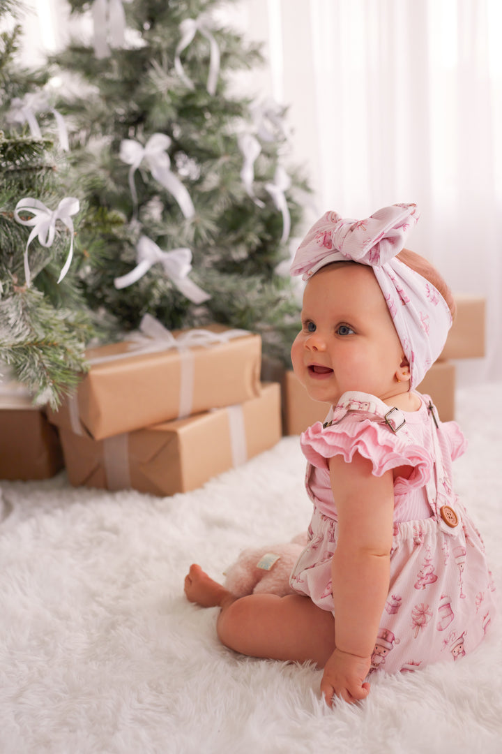 Overall Romper - Pink Nutcracker