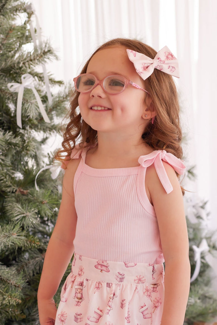 Cozy Tie-Up Singlet - Petal Pink