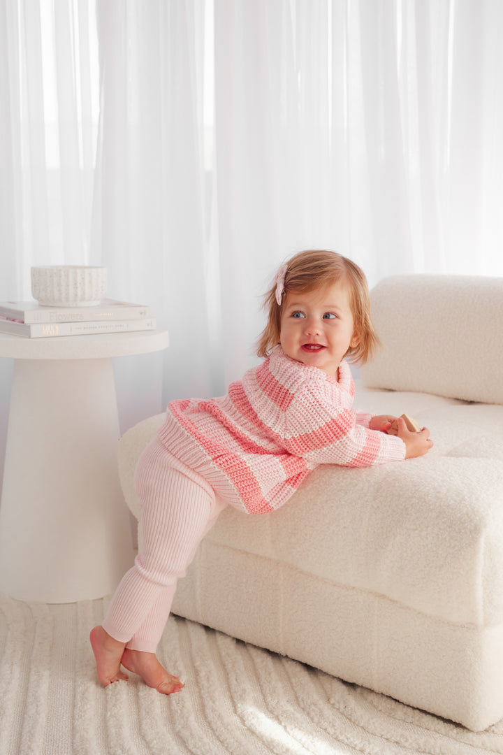 Knitted Leggings - Ballerina Pink