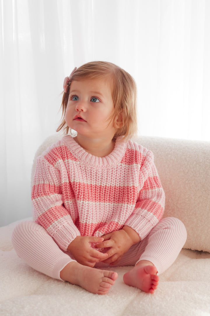 Super Chunky Knit - Ballerina Striped