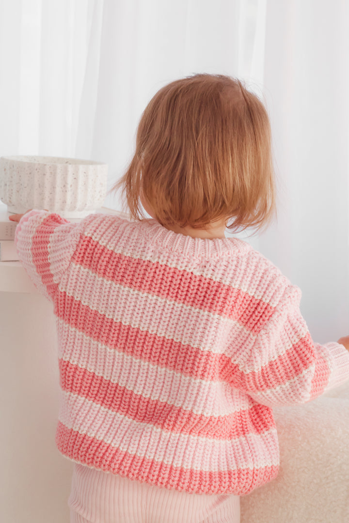 Super Chunky Knit - Ballerina Striped