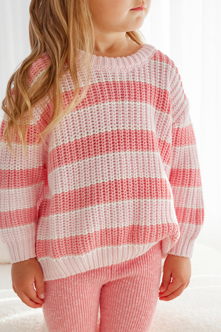 Super Chunky Knit - Ballerina Striped