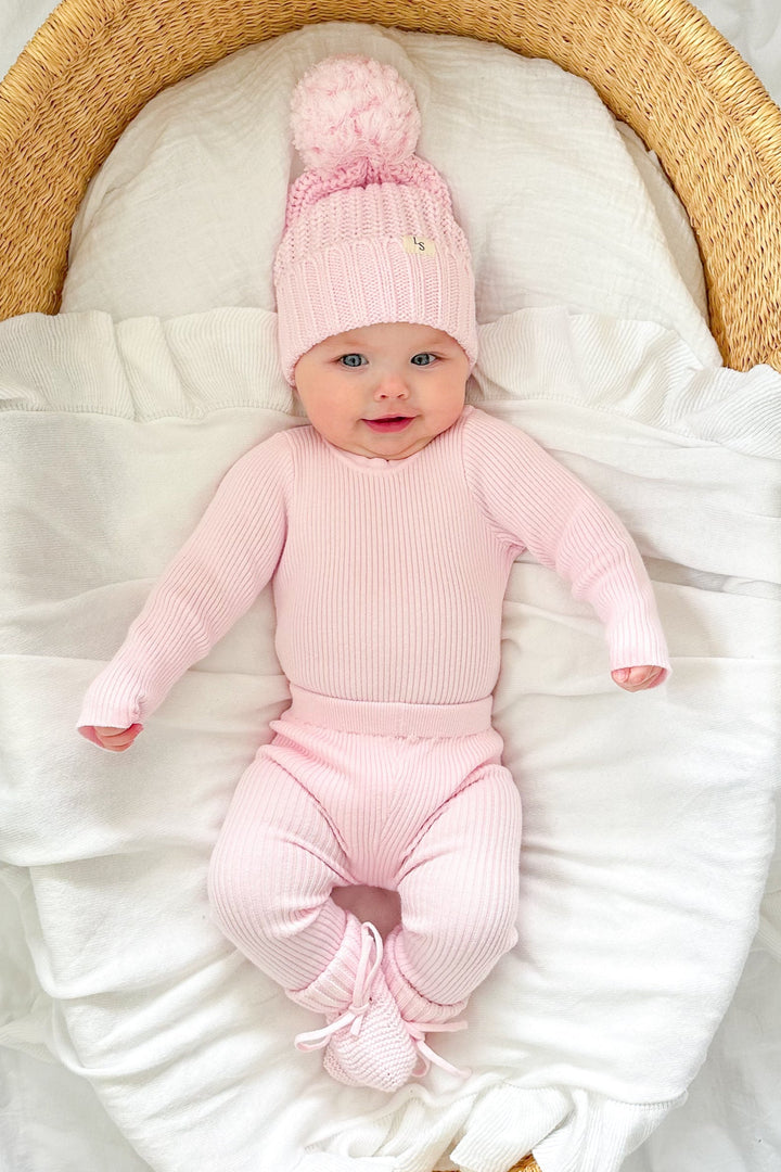 Knitted Bodysuit/Top - Ballerina Pink