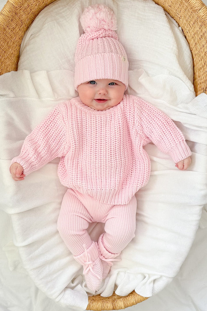 Knitted Leggings - Ballerina Pink