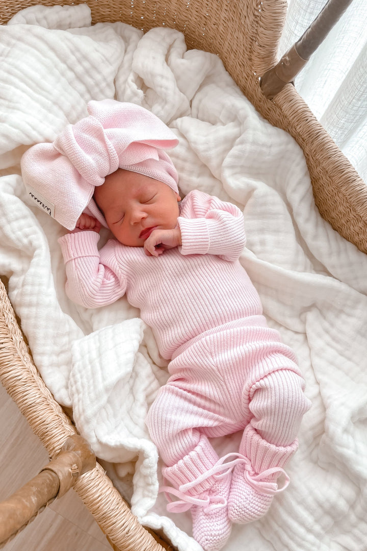 Knitted Bodysuit/Top - Ballerina Pink