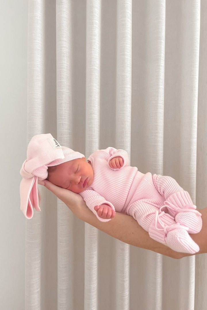 Knitted Bodysuit/Top - Ballerina Pink