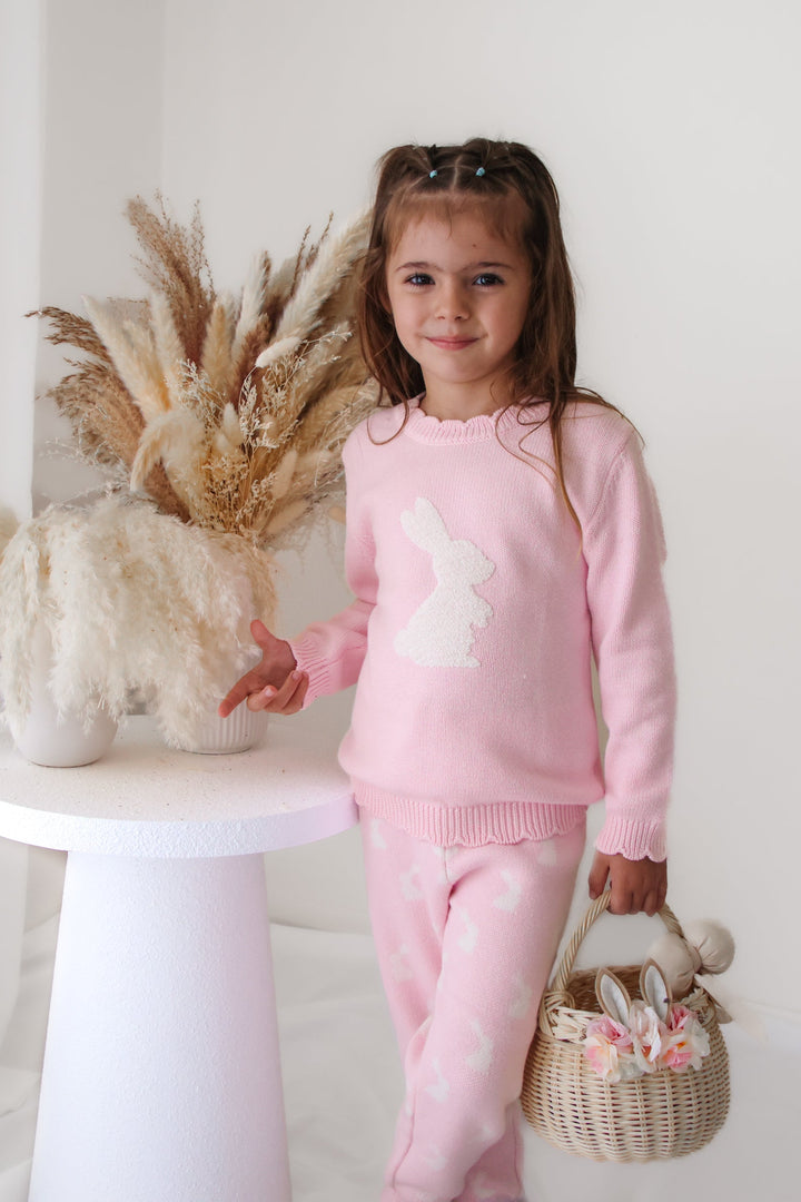 Knitted Pants - Little Bunny Ballerina Pink