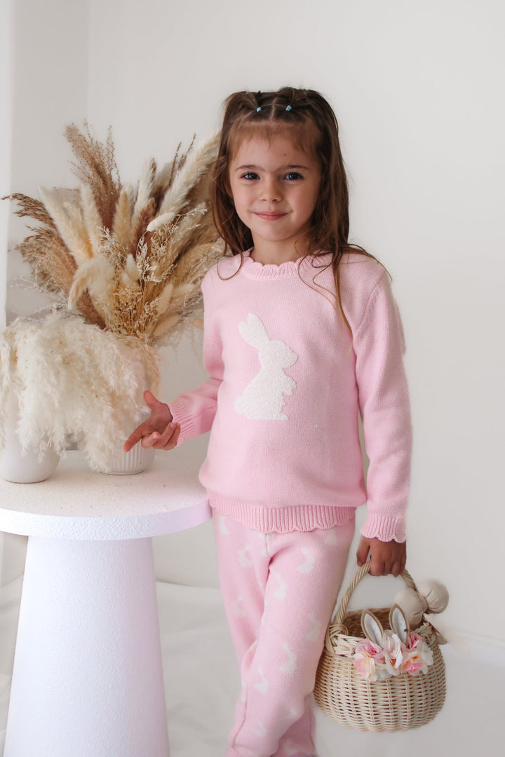 Knitted Jumper - Little Bunny Ballerina Pink