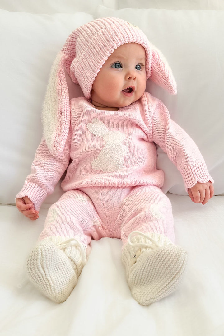 Knitted Pants - Little Bunny Ballerina Pink