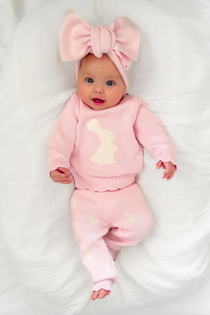 Knitted Pants - Little Bunny Ballerina Pink