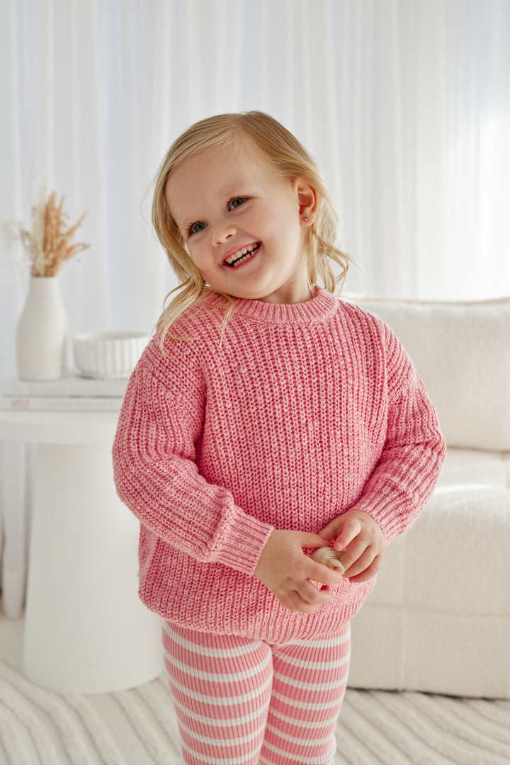 Super Chunky Knit Textured - Blush