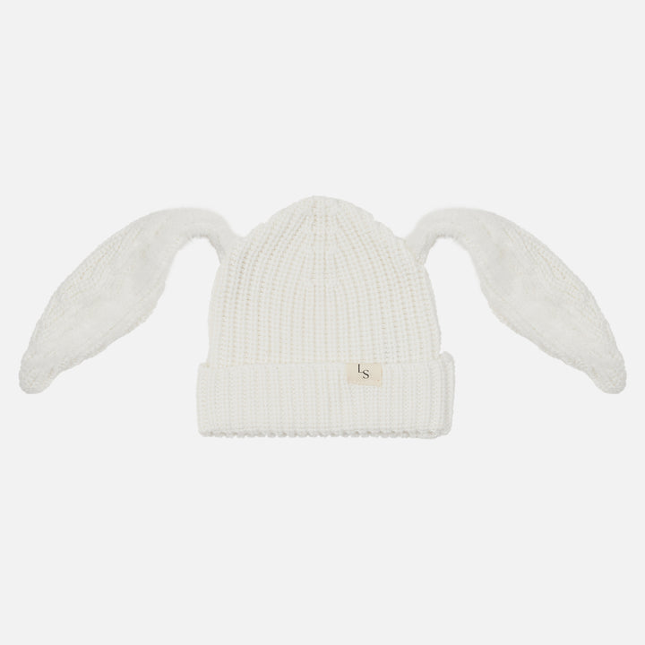 Bunny Chunky Knit Beanie - Marshmallow