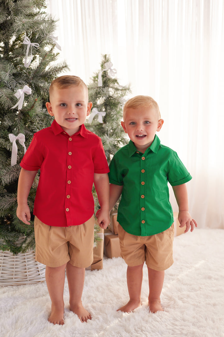 Button Up Shirt - Red