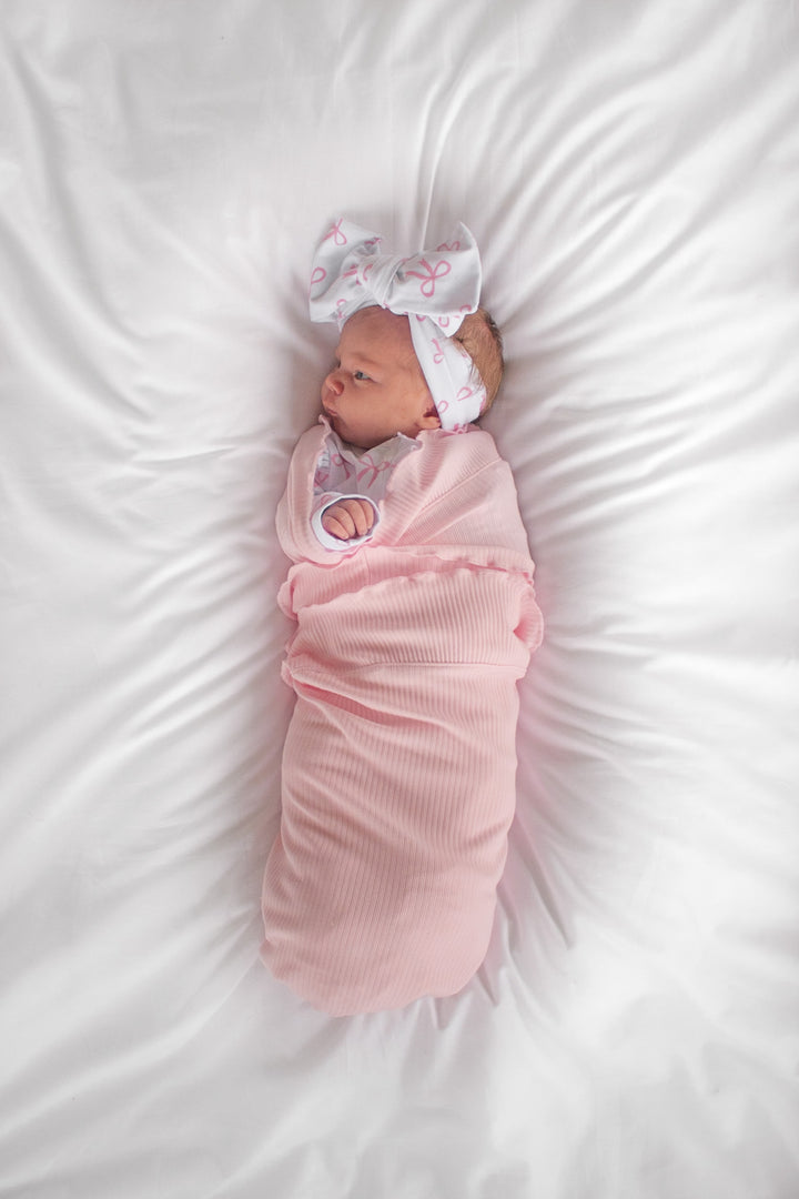 Cozy Ruffle Baby Wrap - Petal Pink