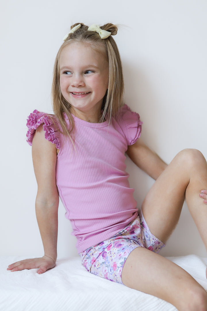 Cozy Short Sleeve Flutter - Candy Pop