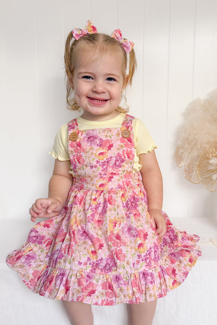 Floral Pinafore Dress - Capri
