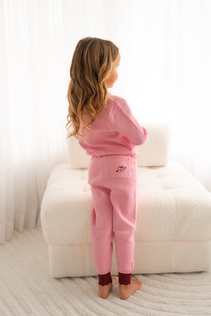 Knitted Pants - Cherries