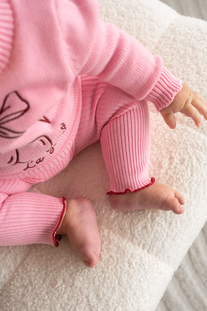 Knitted Leggings - Peony Pink