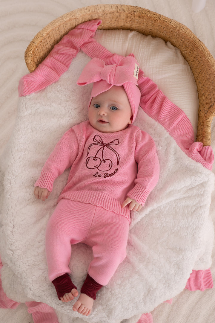 Knitted Pants - Cherries