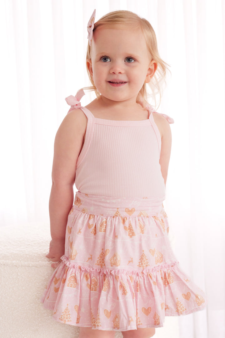 Cozy Tie-Up Singlet - Petal Pink