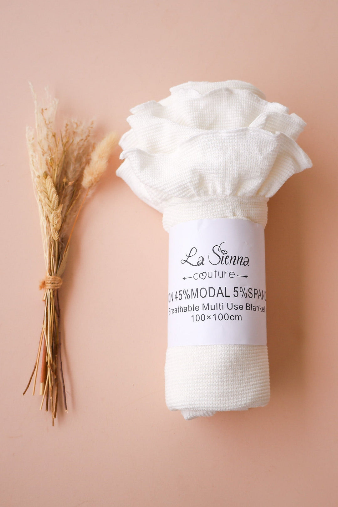 Cozy Ruffle Baby Wrap - Coconut