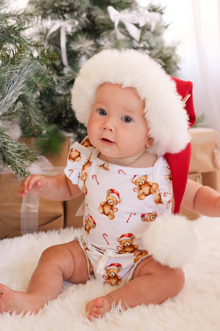 Singlet & Shorties Set - Christmas Teddy