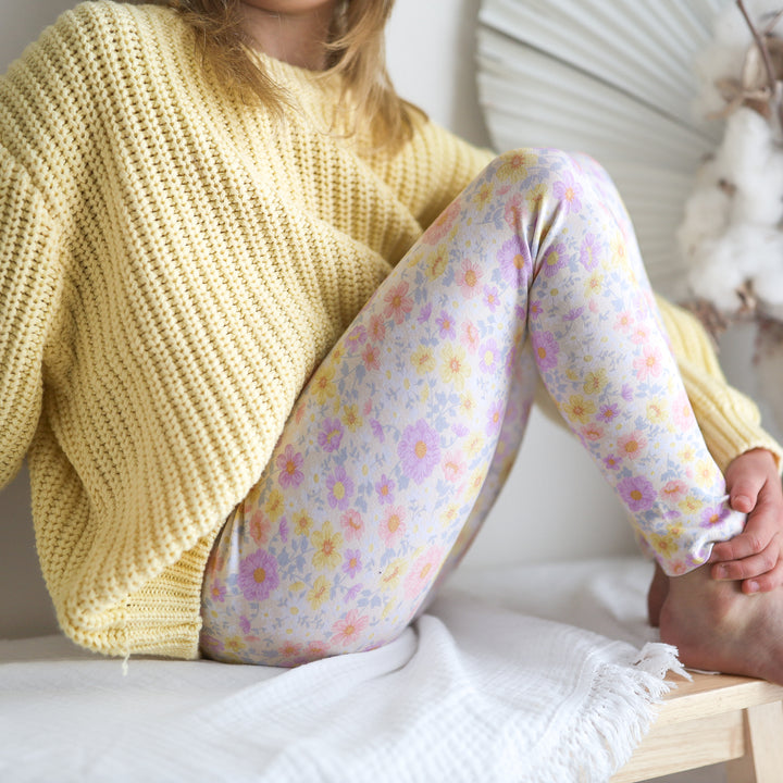 Floral girls leggings