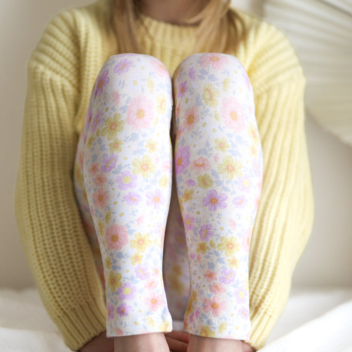 Floral girls leggings