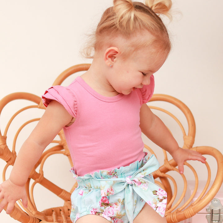 Short Sleeve Flutter - Dusty Rose