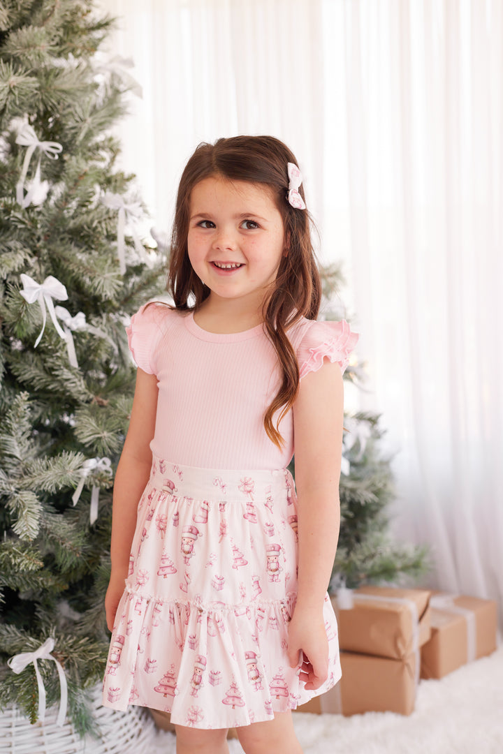 Ruffle Skirt - Pink Nutcracker